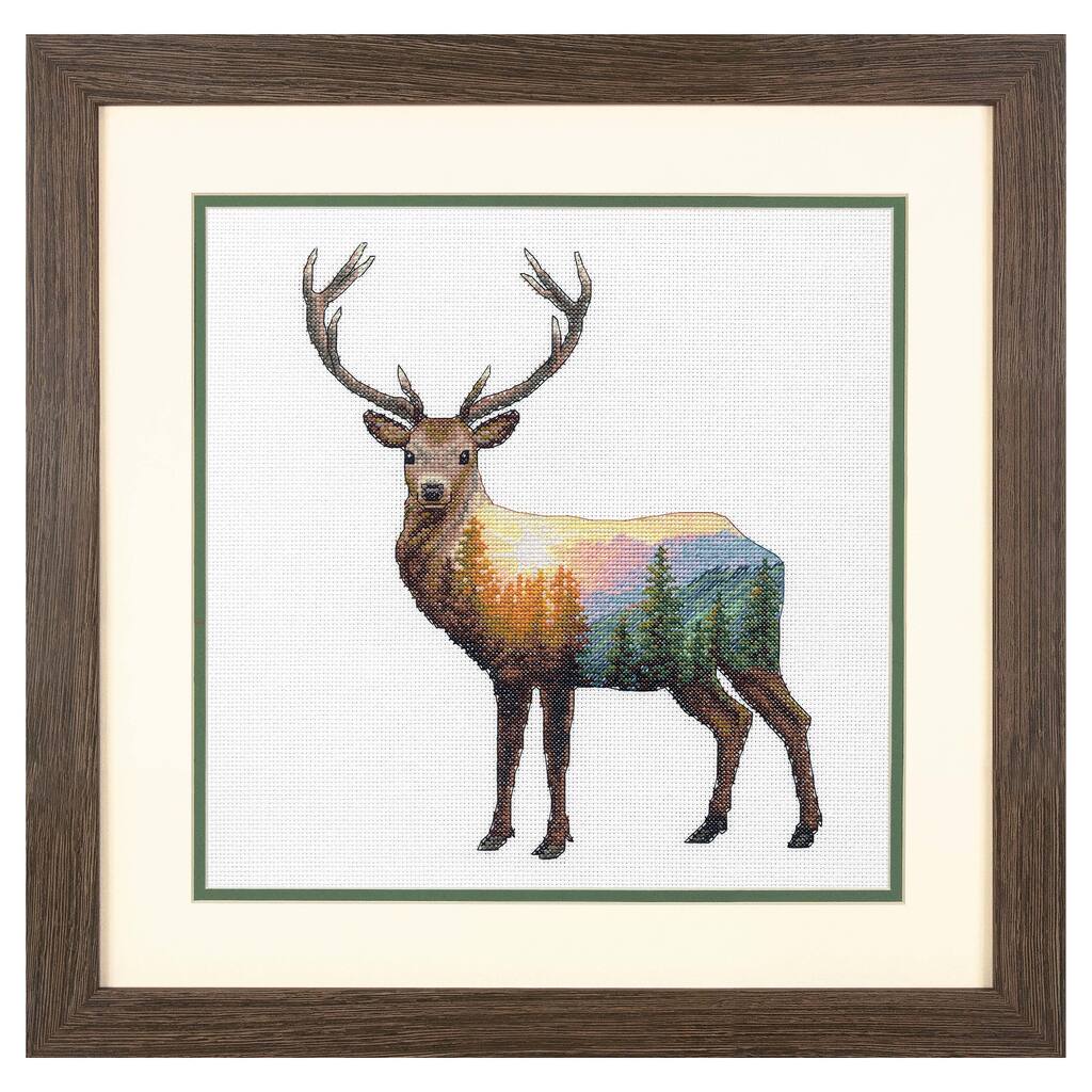 Counted Cross Stitch DEER SCENE Dimensions